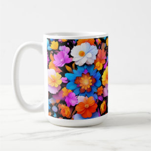 Muster für mehrfarbige Blume-68577 Kaffeetasse