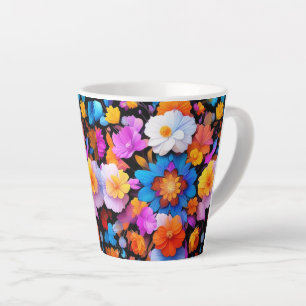 Muster für mehrfarbige Blume-68577 Milchtasse