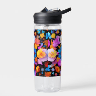 Muster für mehrfarbige Blume-68577 Trinkflasche