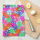 Muster für mehrfarbige Blume Geschirrtuch (Viertel Falte)