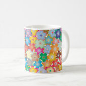 Muster für mehrfarbige Blume Kaffeetasse (VorderseiteRechts)