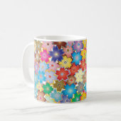 Muster für mehrfarbige Blume Kaffeetasse (Vorderseite Links)