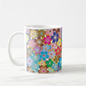 Muster für mehrfarbige Blume Kaffeetasse (Links)