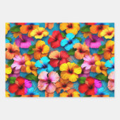 Muster für mehrfarbige Blume mit Blumenmuster-3635 Geschenkpapier Set (Vorderseite 3)
