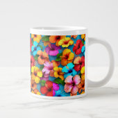 Muster für mehrfarbige Blume mit Blumenmuster-3635 Jumbo-Tasse (Rechts)