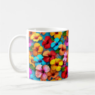 Muster für mehrfarbige Blume mit Blumenmuster-3635 Kaffeetasse