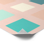 Muster für mehrfarbige, geräuschlose Quadrate Poster (Ecke)