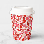 Muster für mehrfarbige Herzen 20367 Pappbecher (Rechts)