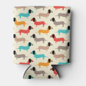 Muster für mehrfarbige Hunde Dosenkühler (Vorderseite)