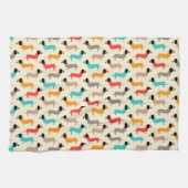 Muster für mehrfarbige Hunde Geschirrtuch (Horizontal)