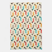 Muster für mehrfarbige Hunde Geschirrtuch (Vertikal)