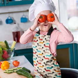 Muster für mehrfarbige Hunde Schürze