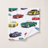 Muster für mehrfarbige Kraftfahrzeuge Badhandtuch Set (Waschlappen)