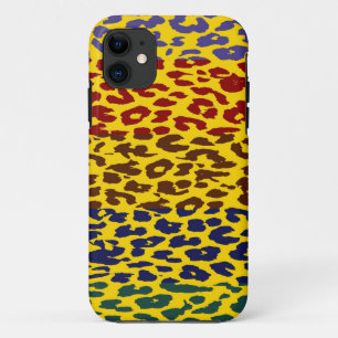 Muster für mehrfarbige Leopard-Printwerbung - Stre iPhone 11 Hülle