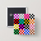 Muster für mehrfarbige Patchwork-Karo Button (Vorne & Hinten)