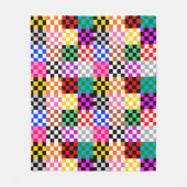 Muster für mehrfarbige Patchwork-Karo Fleecedecke (Vorderseite)