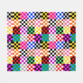 Muster für mehrfarbige Patchwork-Karo Fleecedecke (Vorderseite (Horizontal))