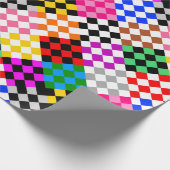 Muster für mehrfarbige Patchwork-Karo Geschenkpapier (Ecke)