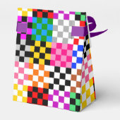 Muster für mehrfarbige Patchwork-Karo Geschenkschachtel (Rückseite)