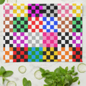 Muster für mehrfarbige Patchwork-Karo Geschirrtuch (Gefaltet)