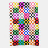 Muster für mehrfarbige Patchwork-Karo Geschirrtuch (Vertikal)