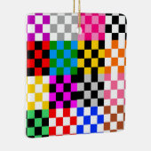 Muster für mehrfarbige Patchwork-Karo Keramikornament (Rechts)