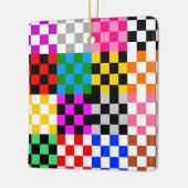 Muster für mehrfarbige Patchwork-Karo Keramikornament (Links)
