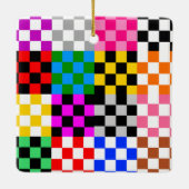 Muster für mehrfarbige Patchwork-Karo Keramikornament (Rückseite)