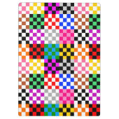 Muster für mehrfarbige Patchwork-Karo Klemmbrett (Rückseite)