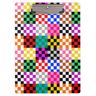 Muster für mehrfarbige Patchwork-Karo Klemmbrett