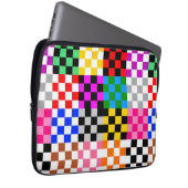Muster für mehrfarbige Patchwork-Karo Laptopschutzhülle (Vorne Rechts)