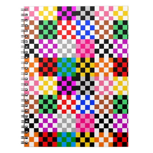 Muster für mehrfarbige Patchwork-Karo Notizblock (Vorderseite)