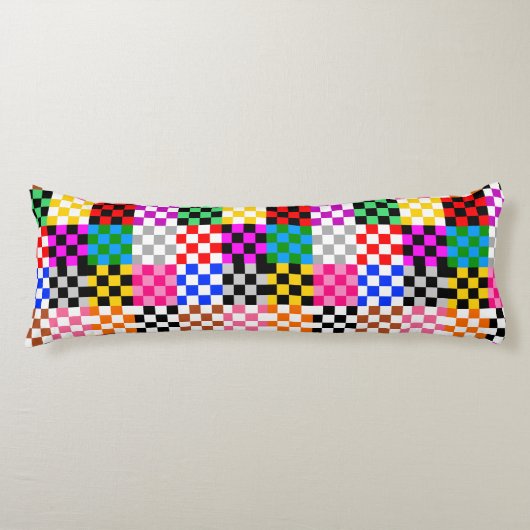 Muster für mehrfarbige Patchwork-Karo Seitenschläferkissen (Vorderseite)