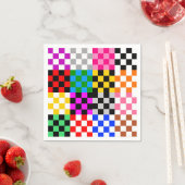 Muster für mehrfarbige Patchwork-Karo Serviette (Beispiel)