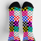 Muster für mehrfarbige Patchwork-Karo Socken (Oben)