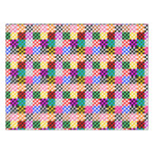 Muster für mehrfarbige Patchwork-Karo Tischdecke (Vorderseite (Horizontal))