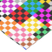 Muster für mehrfarbige Patchwork-Karo Tischdecke (Schrägansicht)