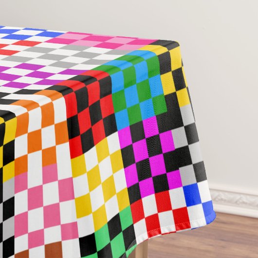 Muster für mehrfarbige Patchwork-Karo Tischdecke