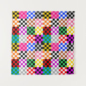 Muster für mehrfarbige Patchwork-Karo Wandteppich (Vorderseite (Horizontal))