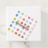 Muster für mehrfarbige Punkte Geschenkanhänger (Beispiel)