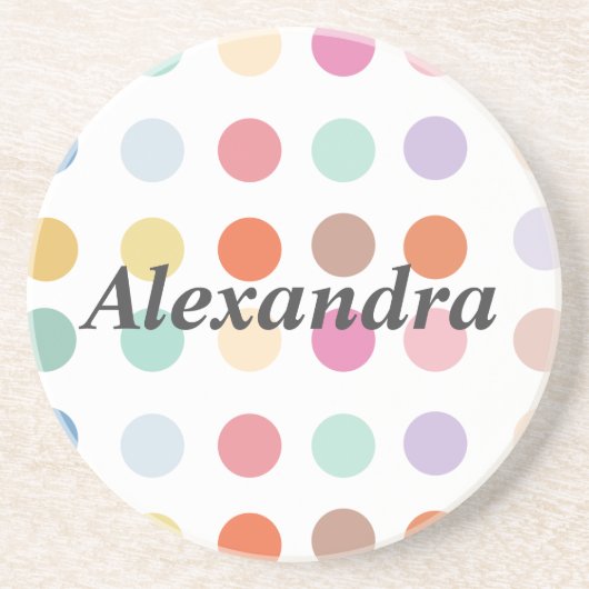 Muster für mehrfarbige Punkte Getränkeuntersetzer (Vorne)