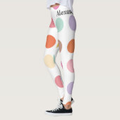 Muster für mehrfarbige Punkte Leggings (Links)
