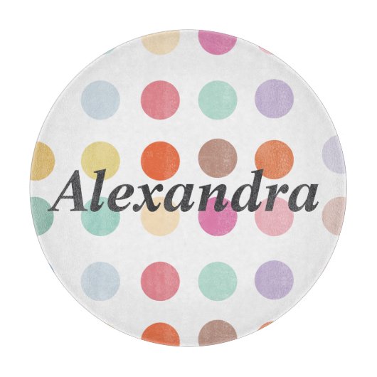 Muster für mehrfarbige Punkte Schneidebrett (Vorderseite)