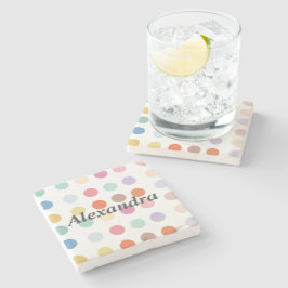 Muster für mehrfarbige Punkte Steinuntersetzer