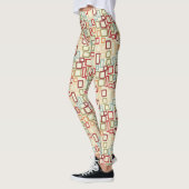 Muster für mehrfarbige Quadrate Leggings (Links)