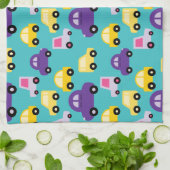 Muster für mehrfarbige Spielzeugautos Geschirrtuch (Gefaltet)