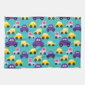 Muster für mehrfarbige Spielzeugautos Geschirrtuch (Horizontal)