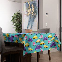 Muster für mehrfarbige Spielzeugautos Tischdecke