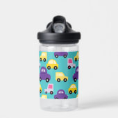 Muster für mehrfarbige Spielzeugautos Trinkflasche (Vorne)