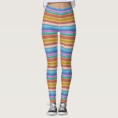 Muster für mehrfarbige Wasserfarben Leggings (Vorderseite)